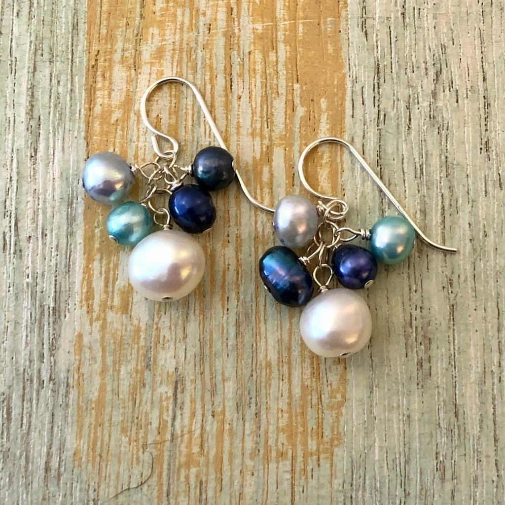 Cluster Pearl Earrings