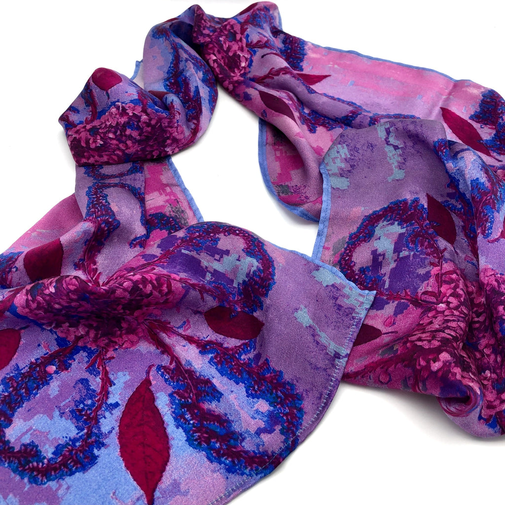 Shades of Purple Silk Scarf