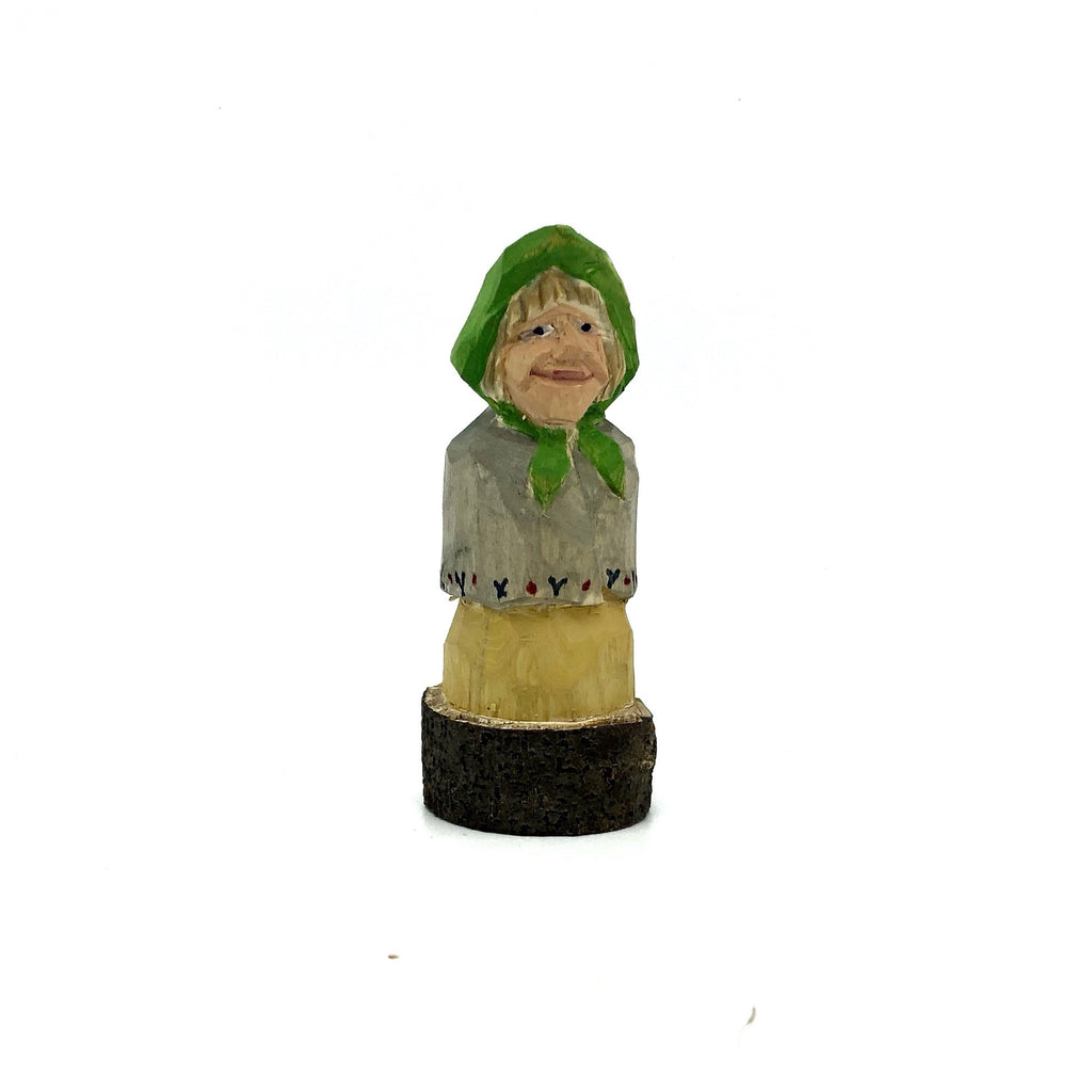 Woman Green Bonnet