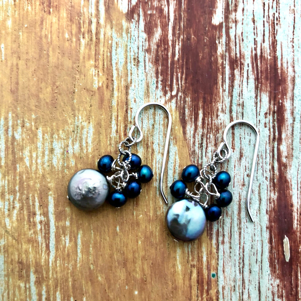 Cluster Pearl Earrings