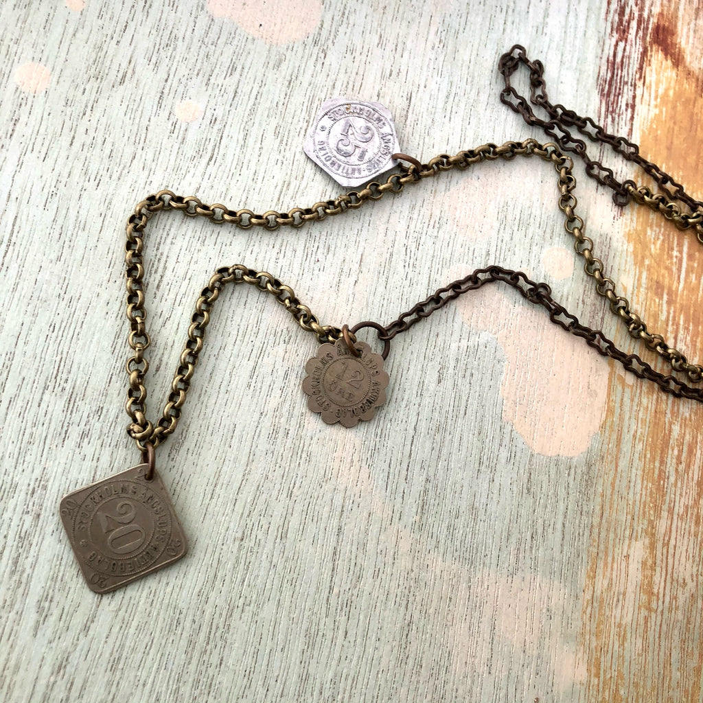 Swedish Steamship Token Necklace