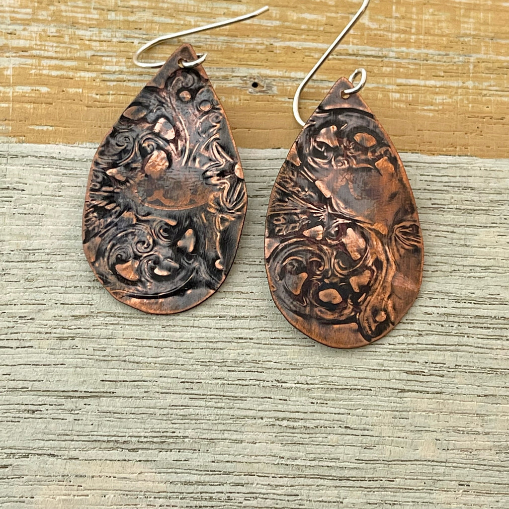 Copper Pressed Earrings