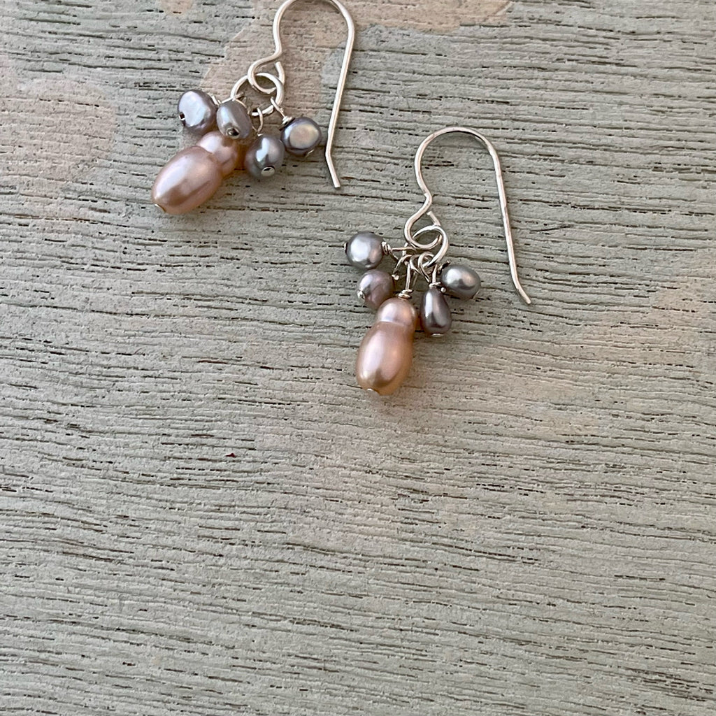 Cluster Pearl Earrings