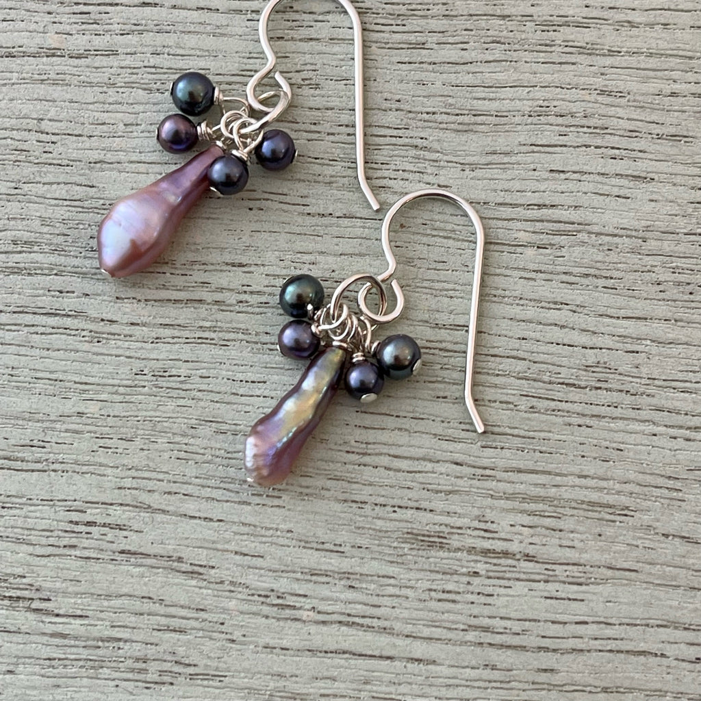 Cluster Pearl Earrings