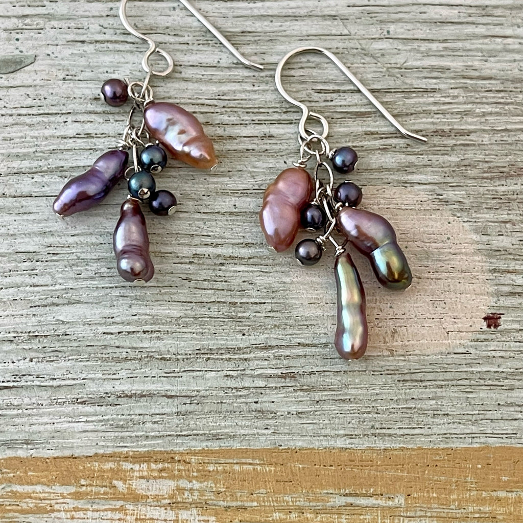 Cluster Pearl Earrings