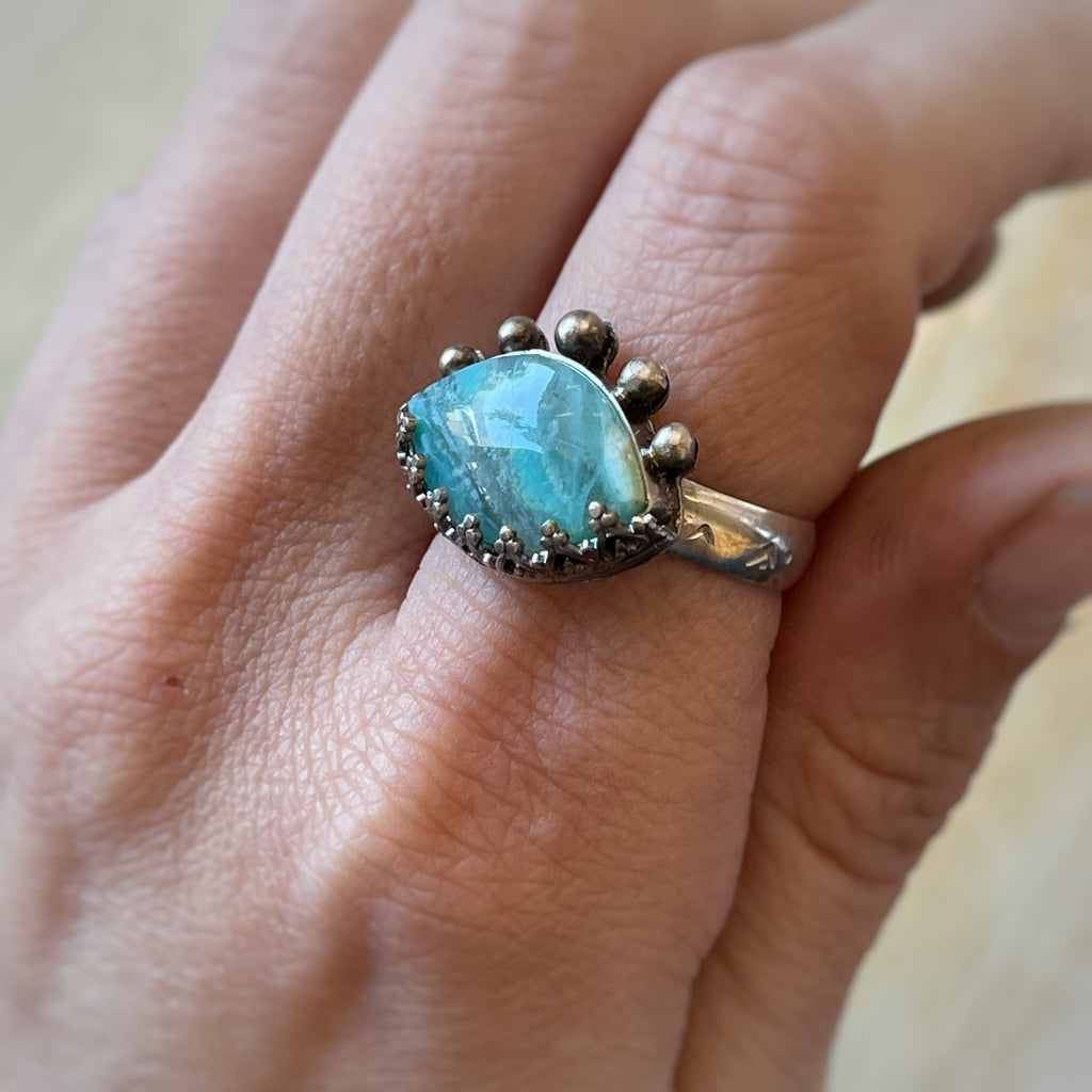 Opalized Eye Ring - Size 8.5