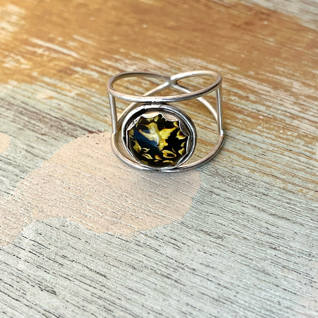 Baltic Amber Ring - size 11