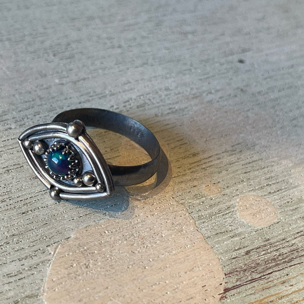 Opal Eye Ring - Size 10.5