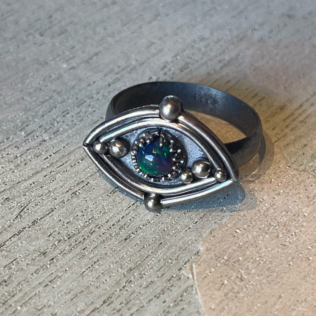 Opal Eye Ring - Size 10.5