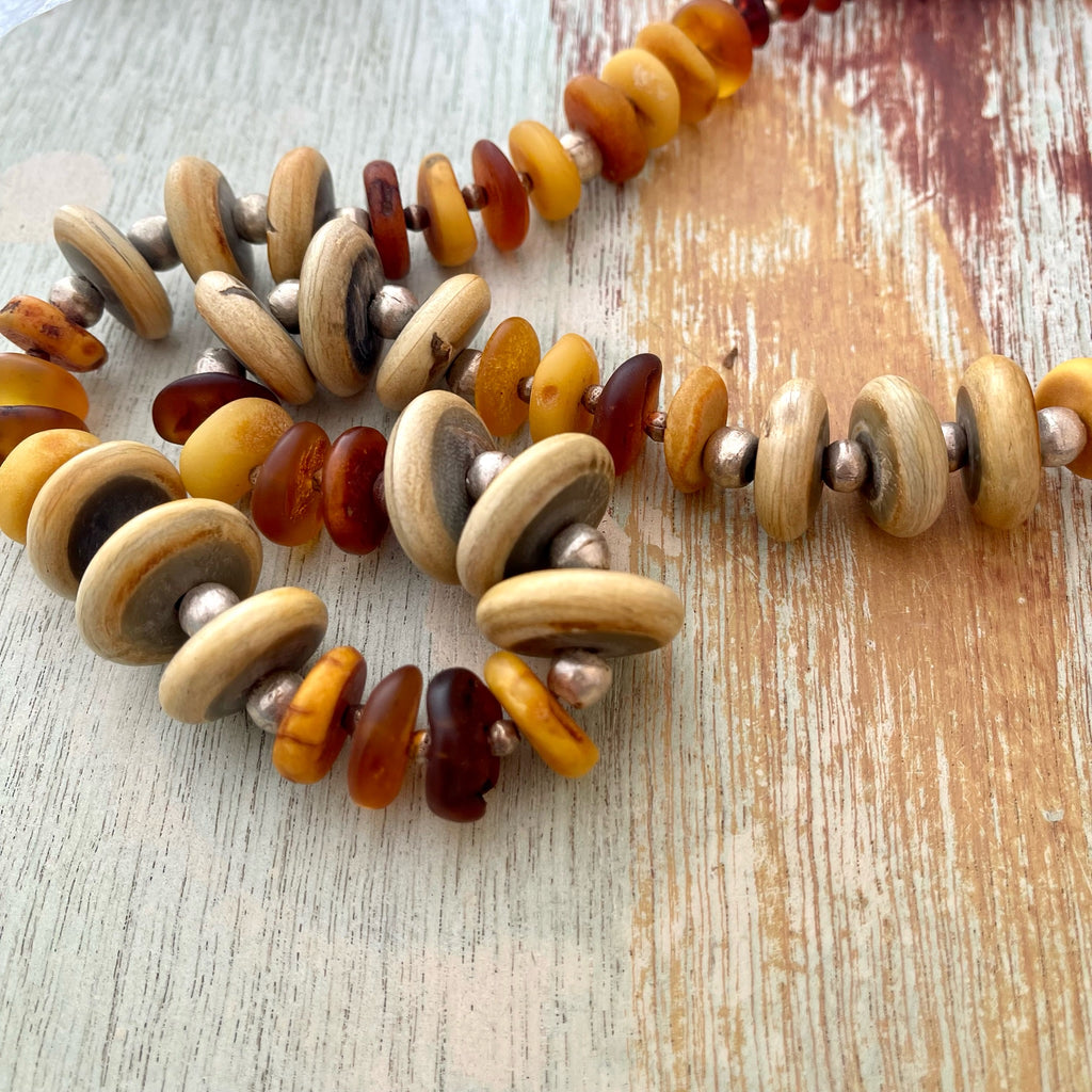 Baltic Amber & Horn Disk