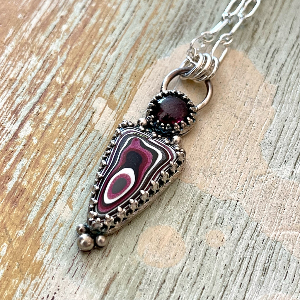 "Fordite" Jeep Necklace