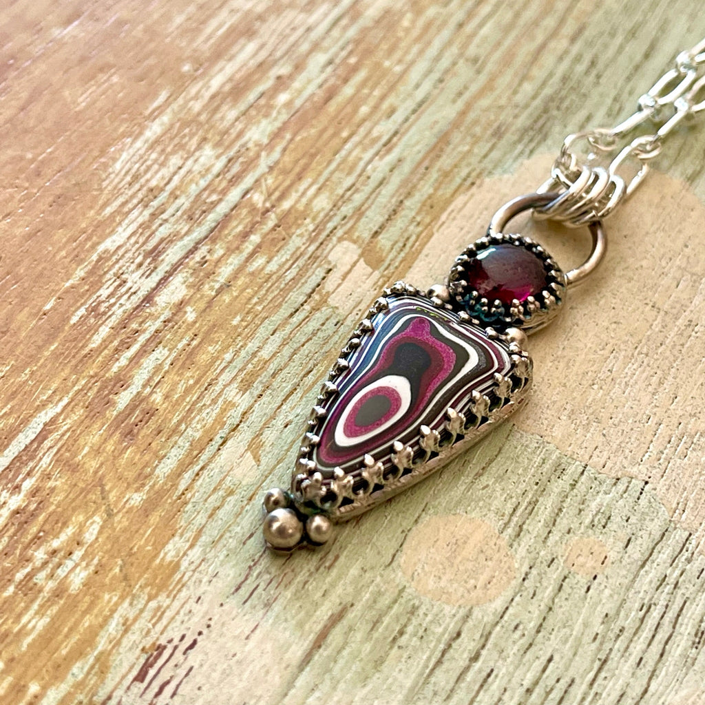 "Fordite" Jeep Necklace