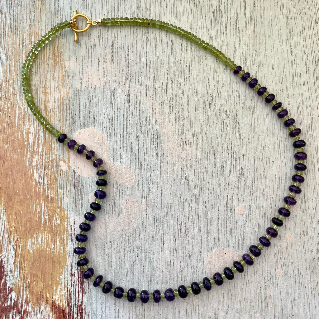 Amethyst and Peridot Necklace