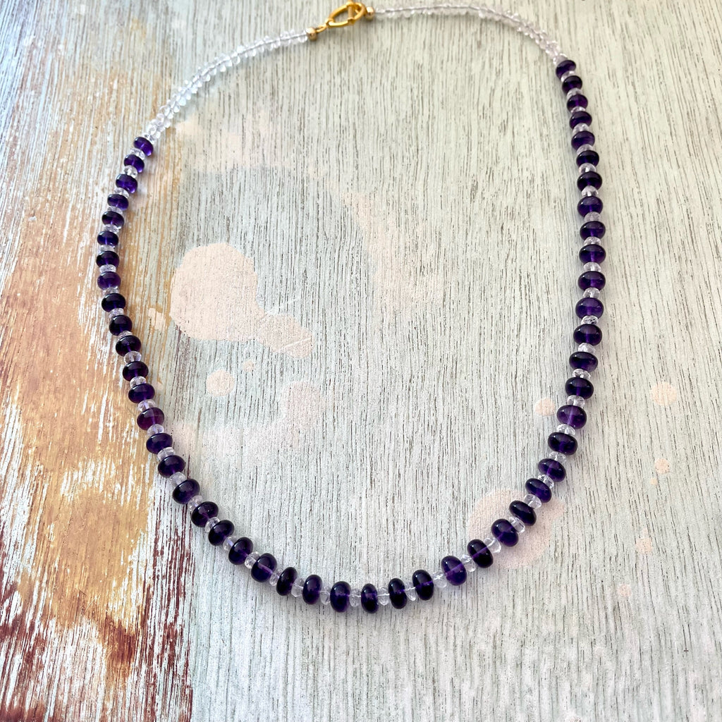 Amethyst and Crystal Necklace