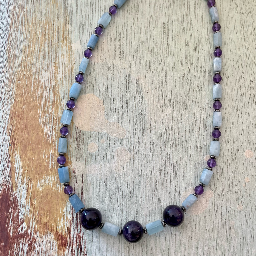 Amethyst and Aquamarine Necklace