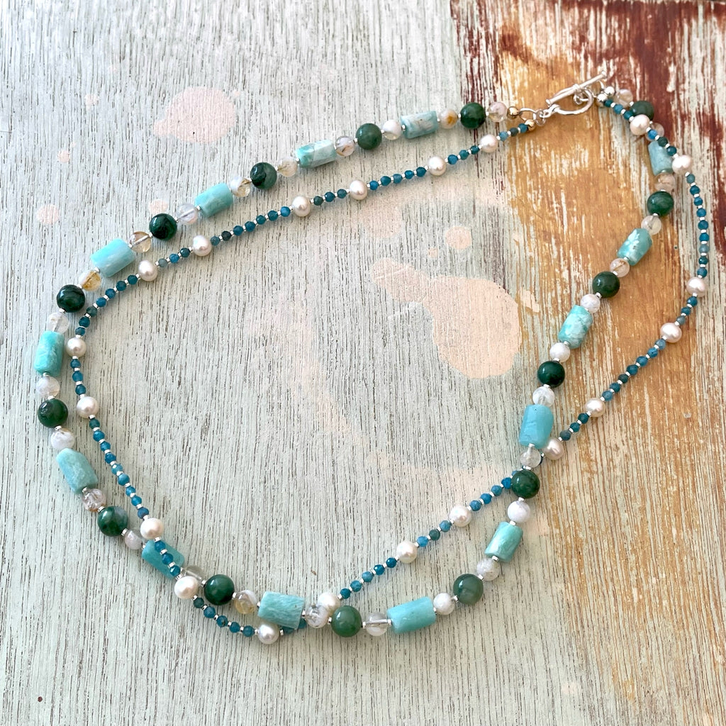 Amazonite and Apatite Necklace