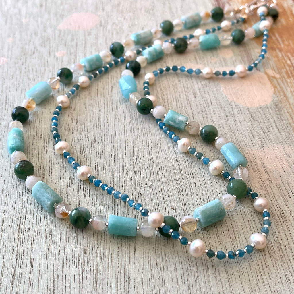 Amazonite and Apatite Necklace