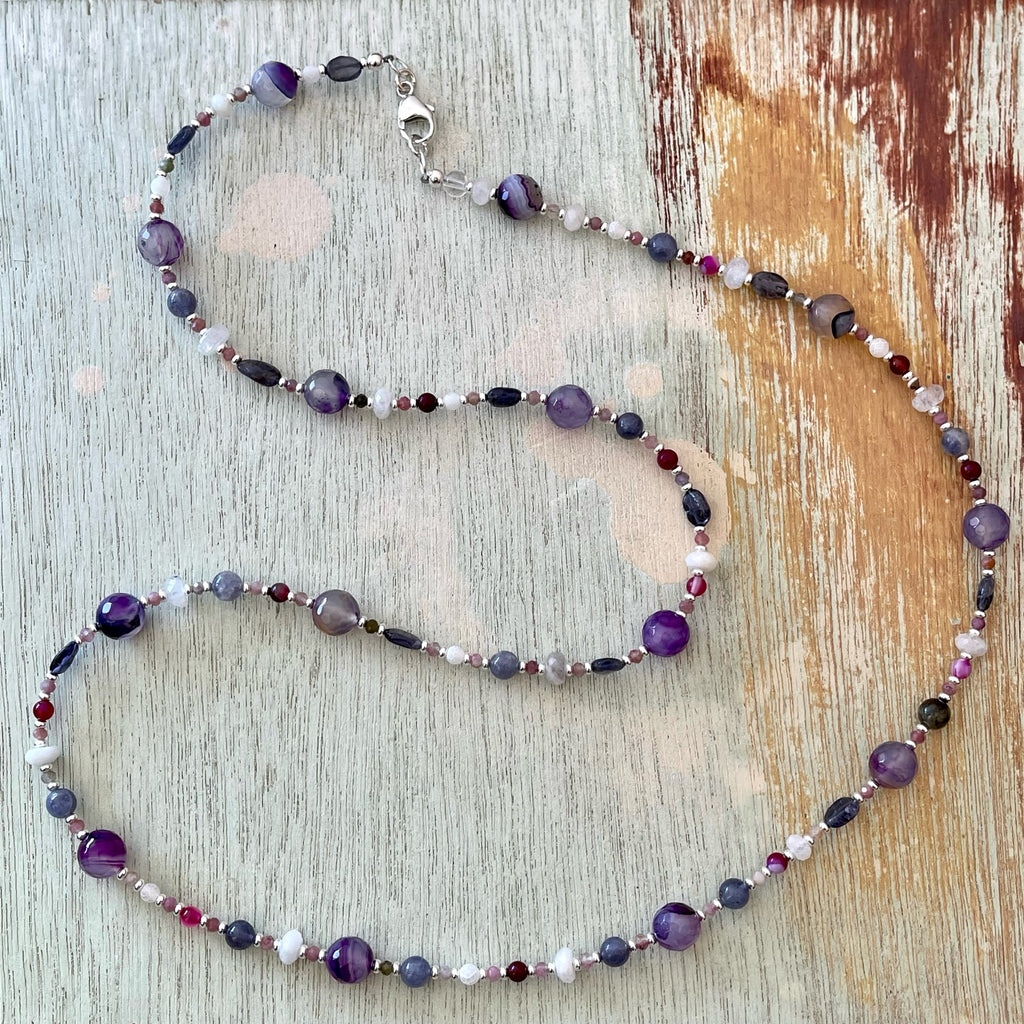 Iolite and Moonstone Necklace