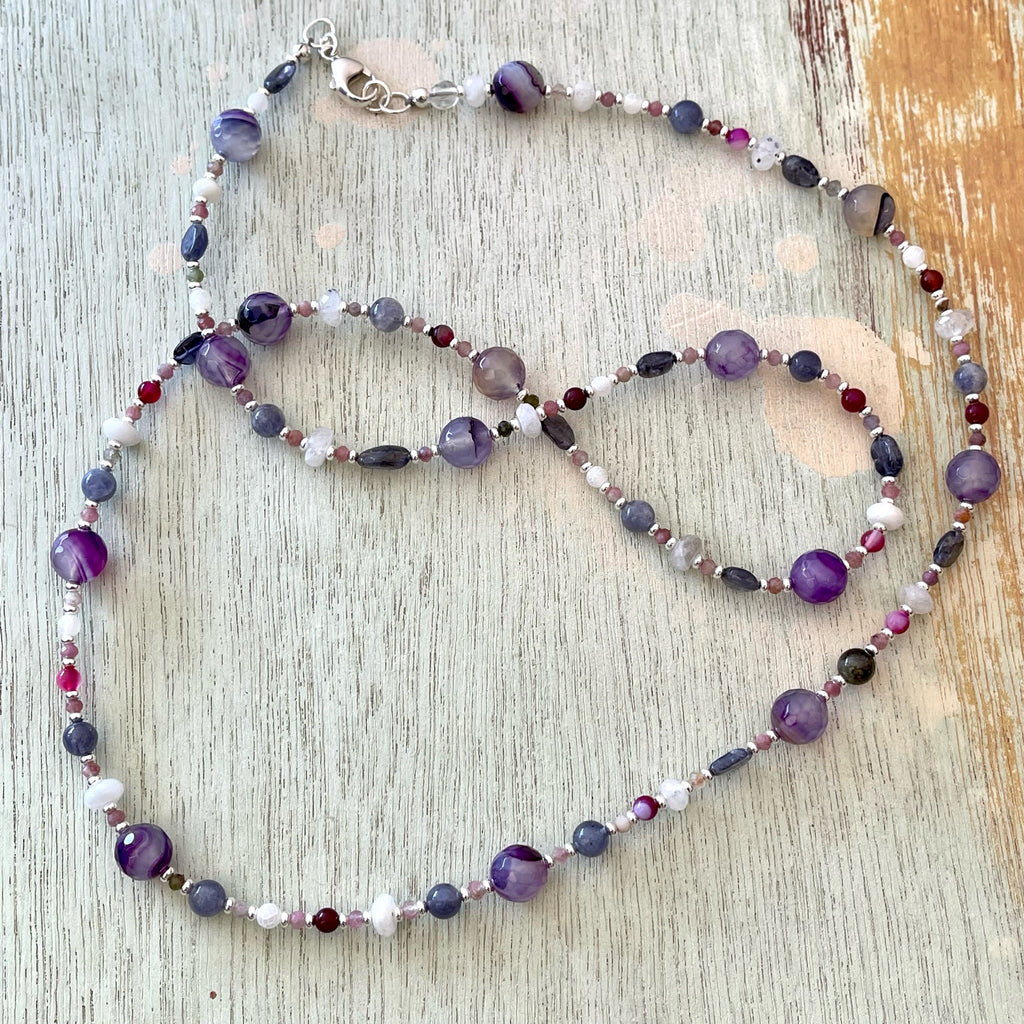 Iolite and Moonstone Necklace