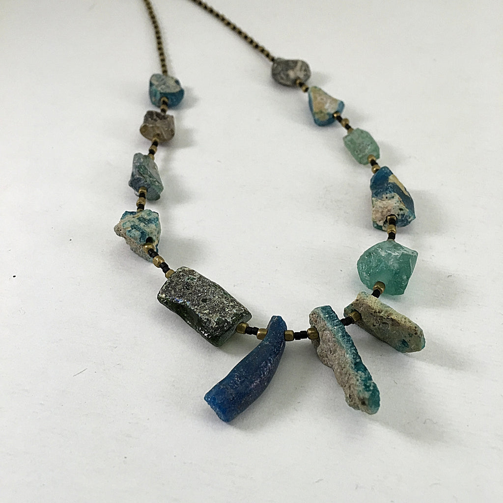 Ancient Glass Drop Necklace