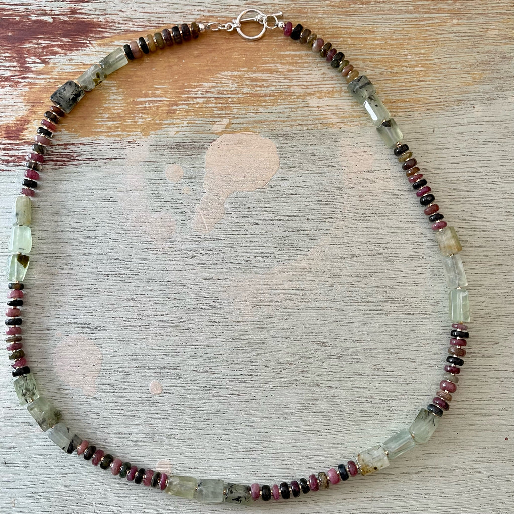 Serpentine and Tourmaline Necklace