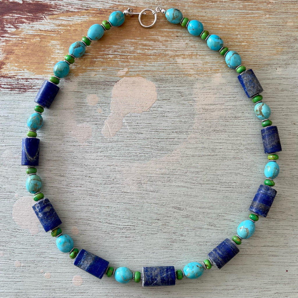 Sleeping Beauty Turquoise and Lapis Necklace