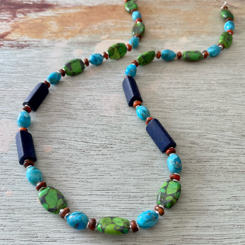 Sleeping Beauty Turquoise and Lapis Necklace