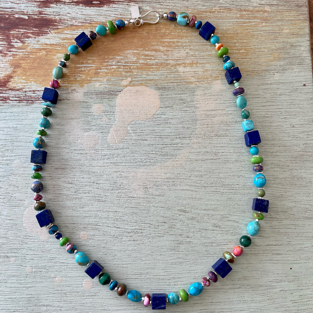 Sleeping Beauty Turquoise and Lapis Necklace