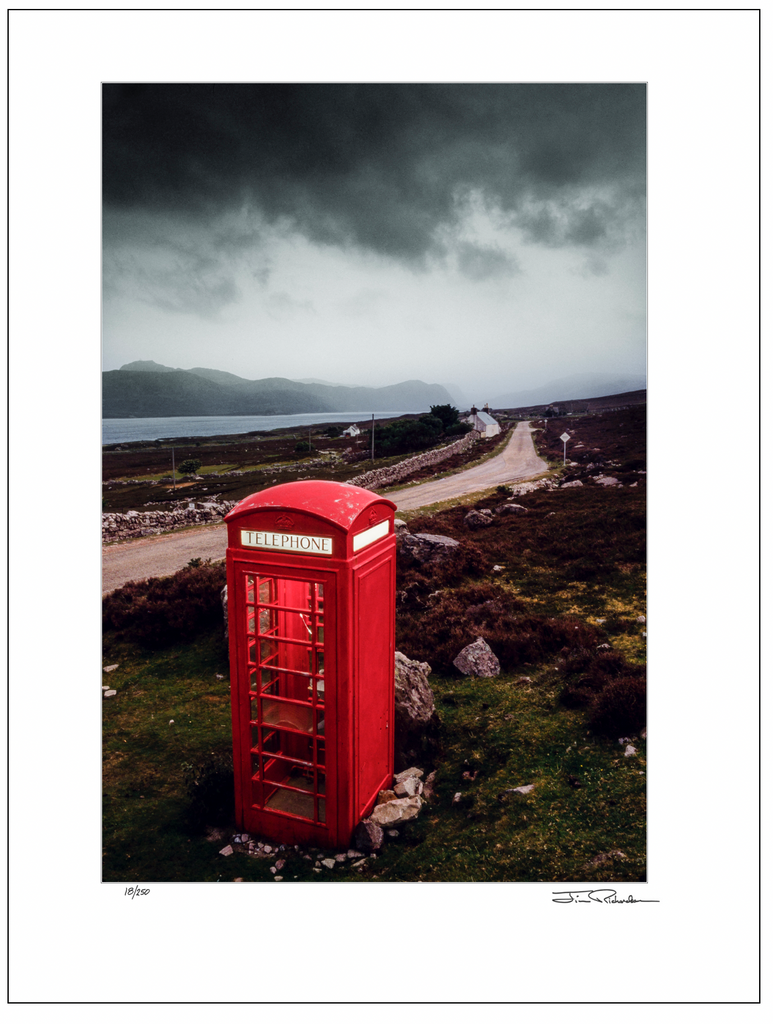 Red Phone Booth, Loch Eriboll, Highlands, Scotland