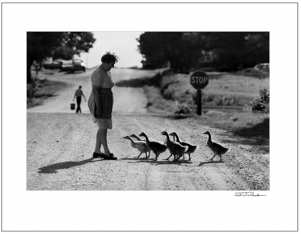 Betty Klauman and Her Geese, Cuba, Kansas
