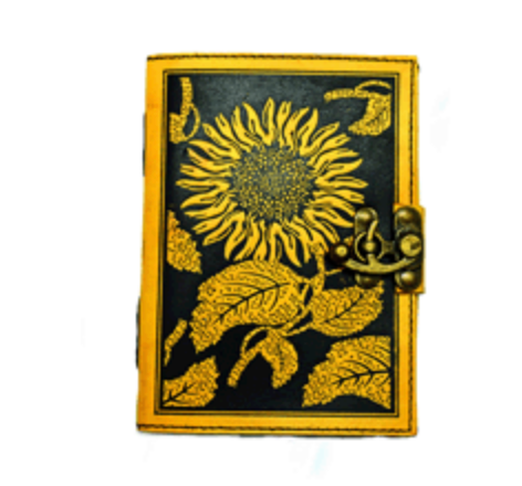 Sunflower Leather Bound Journal
