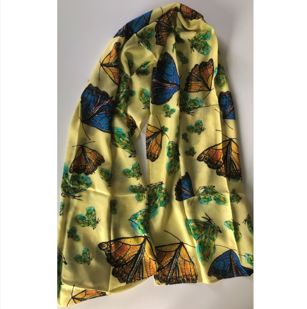 Butterfly Creation Cotton Scarf
