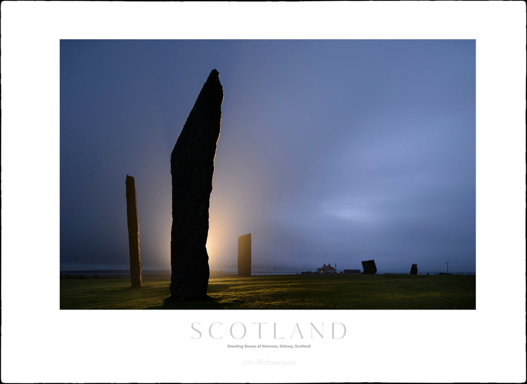 Foggy Night at Stones of Stenness, Orkney, Scotland