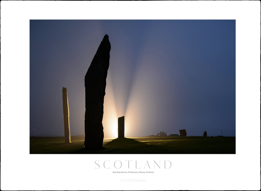 Foggy Night at Stones of Stenness, Orkney, Scotland