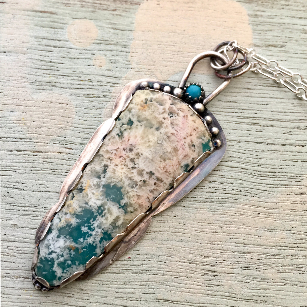 Coral Sea Agate Necklace