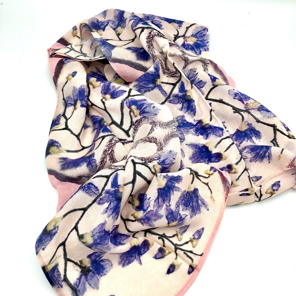 Budding Orchids Cotton Scarf