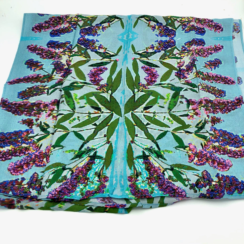 Purple Posies Cotton Scarf