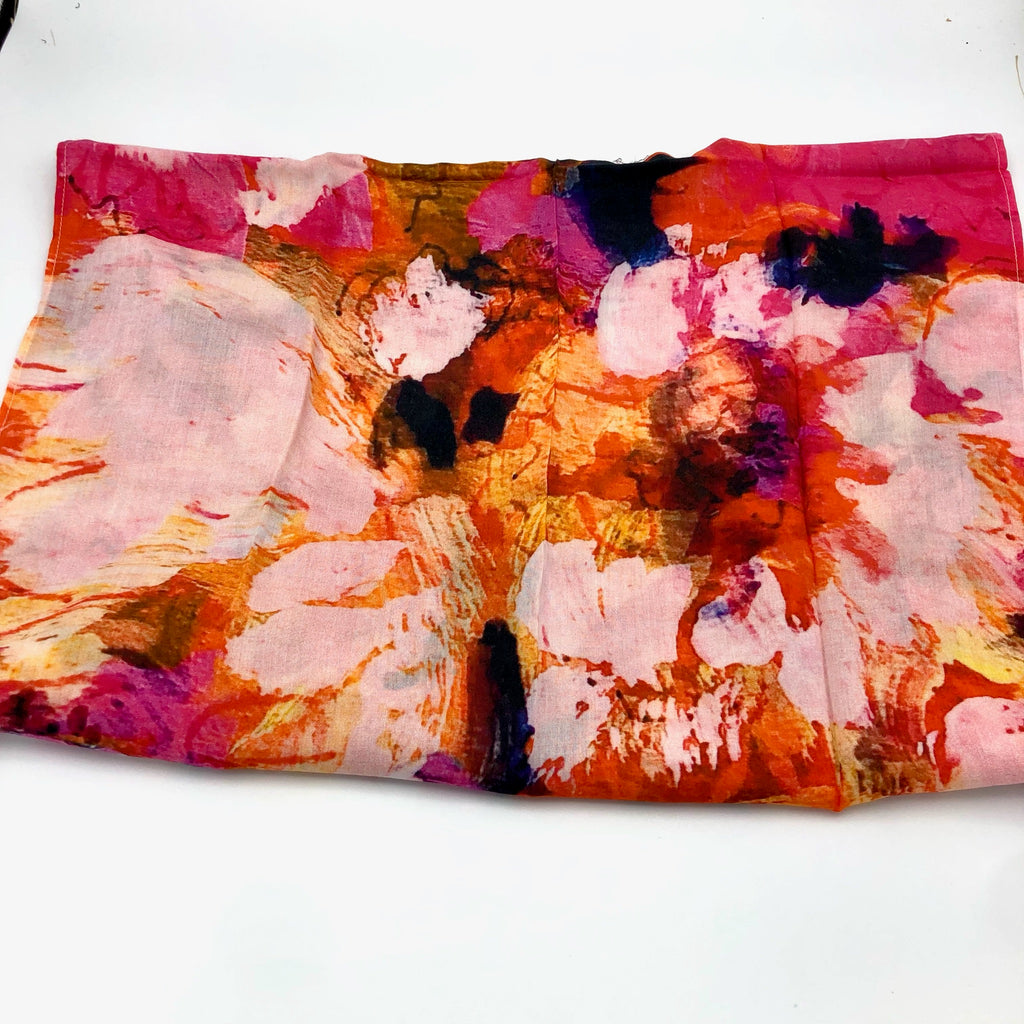 Abstract Peonies Cotton Scarf