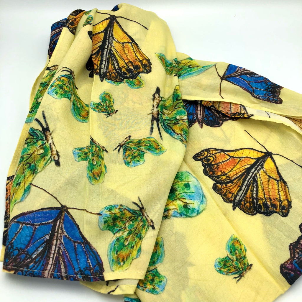 Butterfly Creation Cotton Scarf