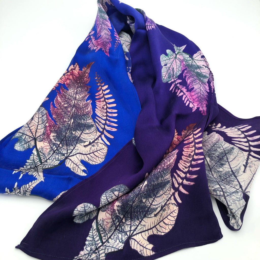 Classic Blue Silk Scarf